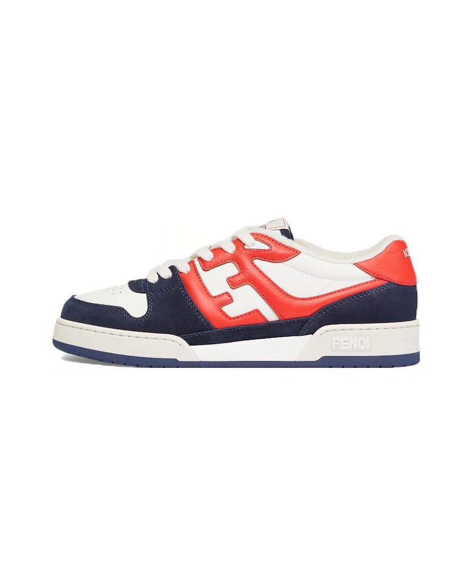 FENDI Match calfskin round toe lace-up platform low top sneakersSize: 36-45