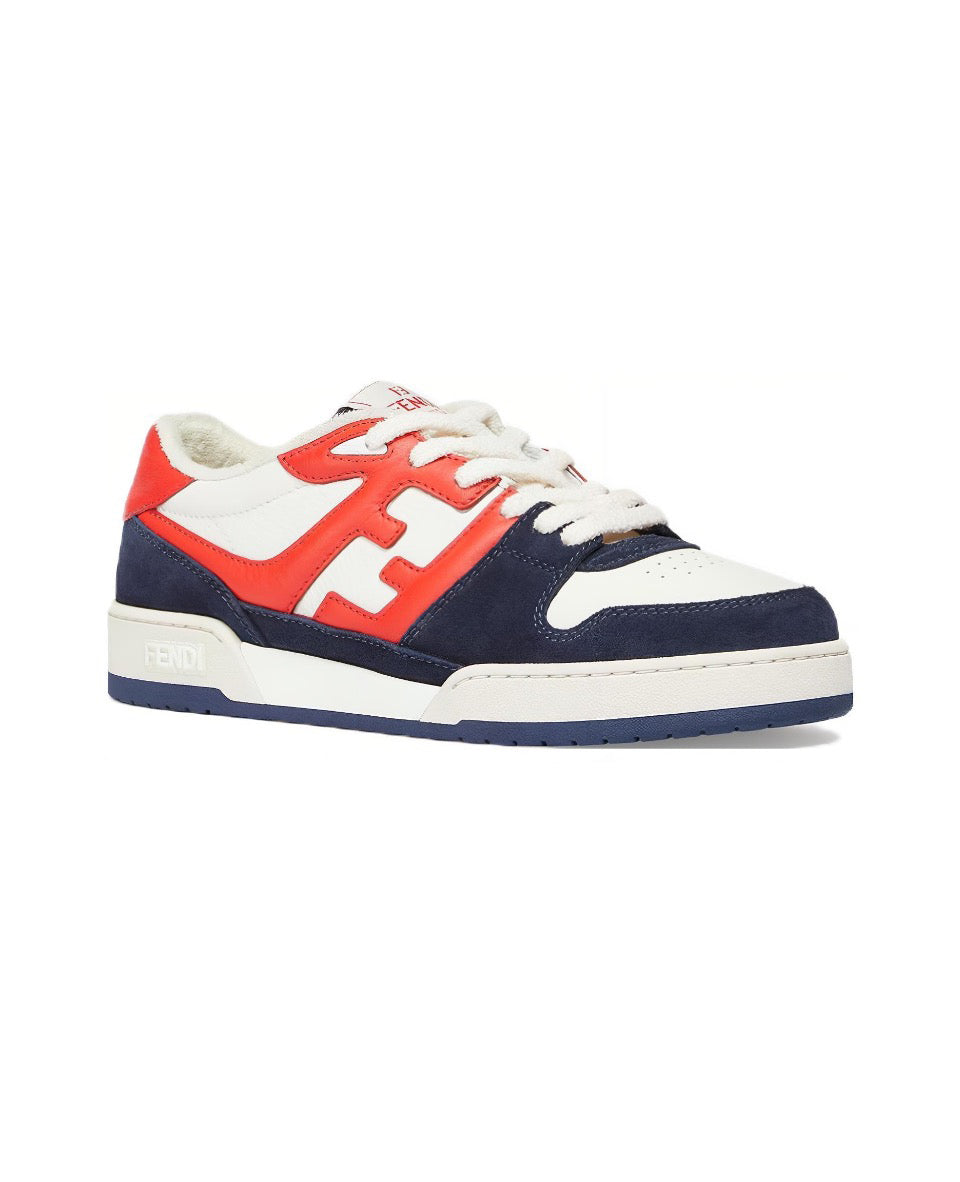 FENDI Match calfskin round toe lace-up platform low top sneakersSize: 36-45