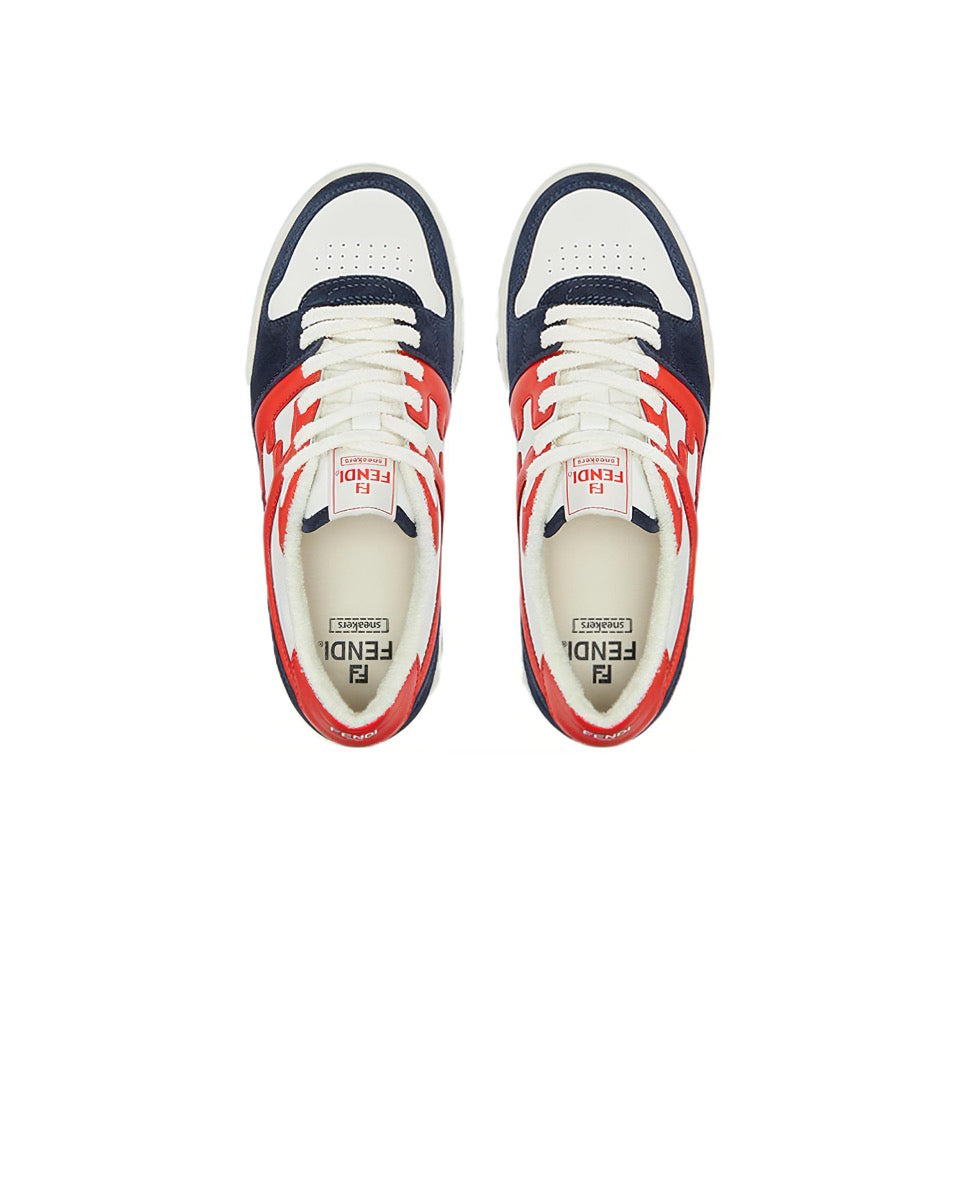FENDI Match calfskin round toe lace-up platform low top sneakersSize: 36-45