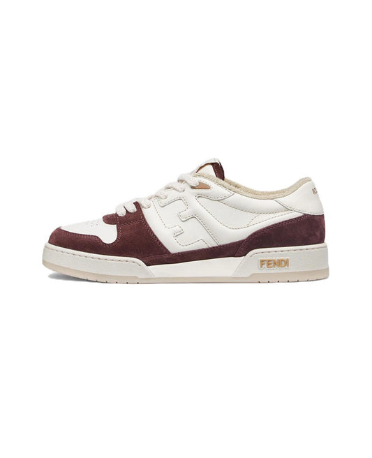 FENDI Match calfskin round toe lace-up platform low top sneakersSize: 36-45