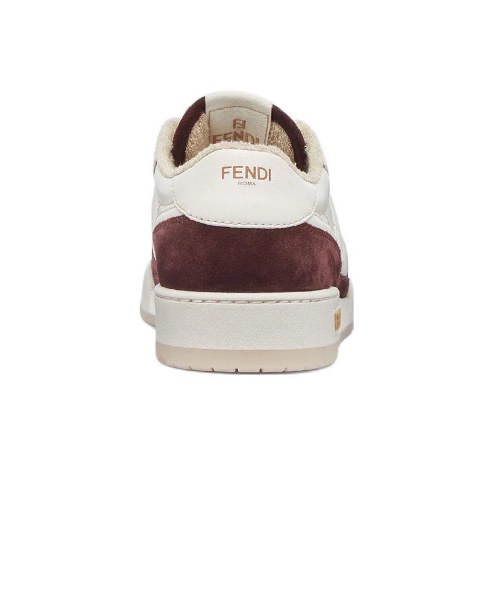 FENDI Match calfskin round toe lace-up platform low top sneakersSize: 36-45