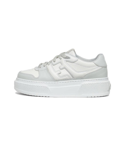 FENDI Match calfskin round toe lace-up platform low top sneakersSize: 36-45