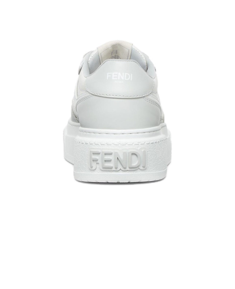 FENDI Match calfskin round toe lace-up platform low top sneakersSize: 36-45