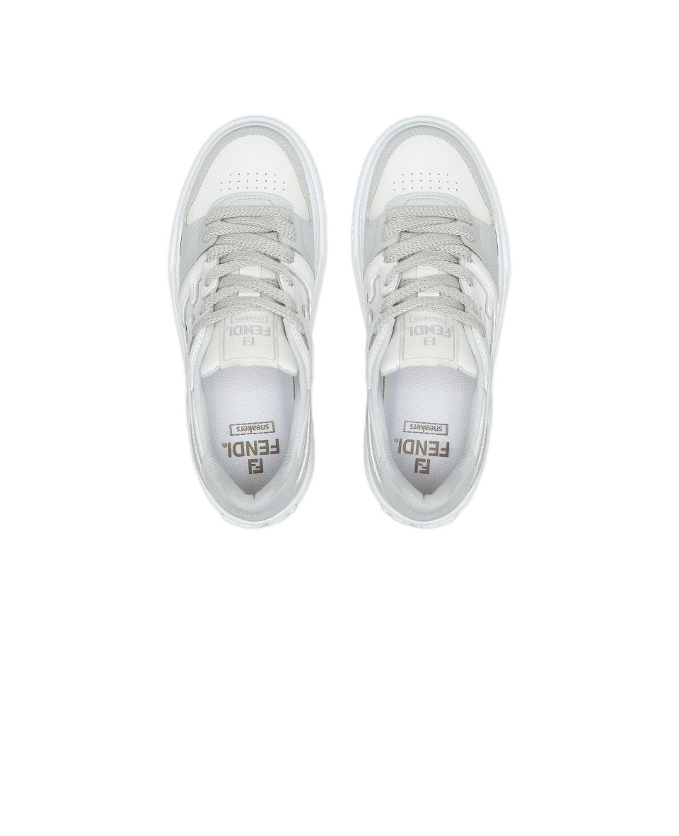 FENDI Match calfskin round toe lace-up platform low top sneakersSize: 36-45