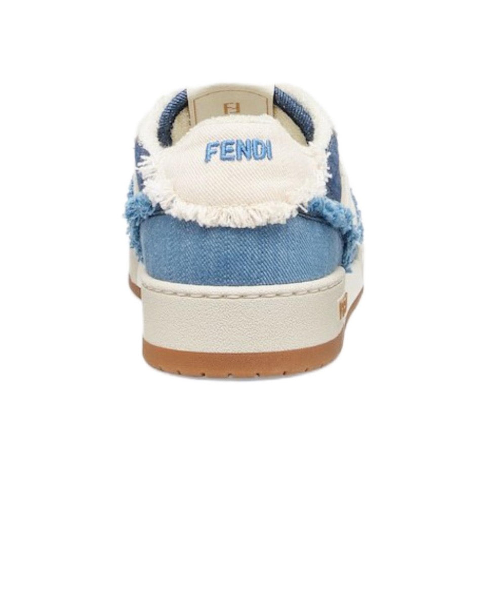 FENDI Match calfskin round toe lace-up platform low top sneakersSize: 36-45