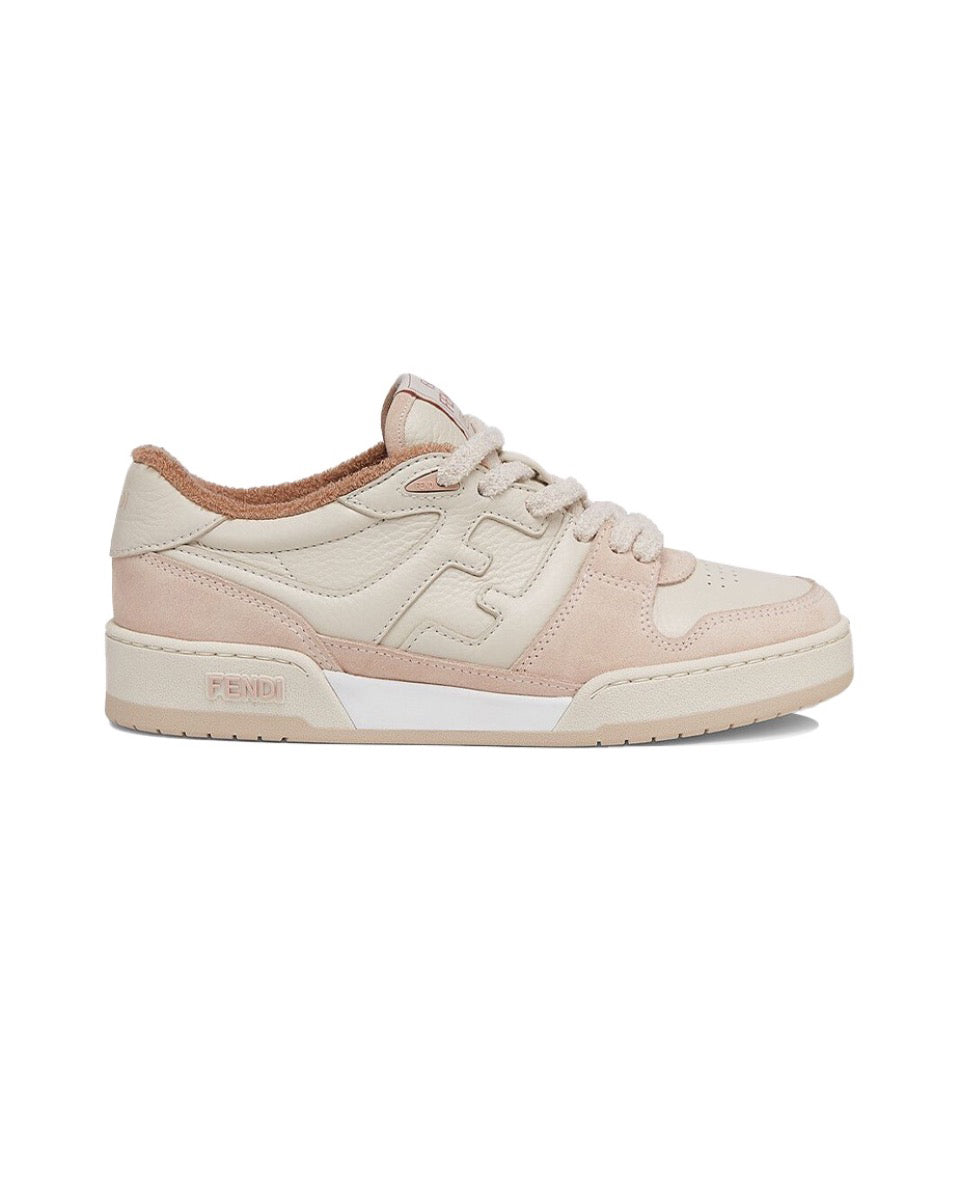 FENDI Match calfskin round toe lace-up platform low top sneakersSize: 36-45