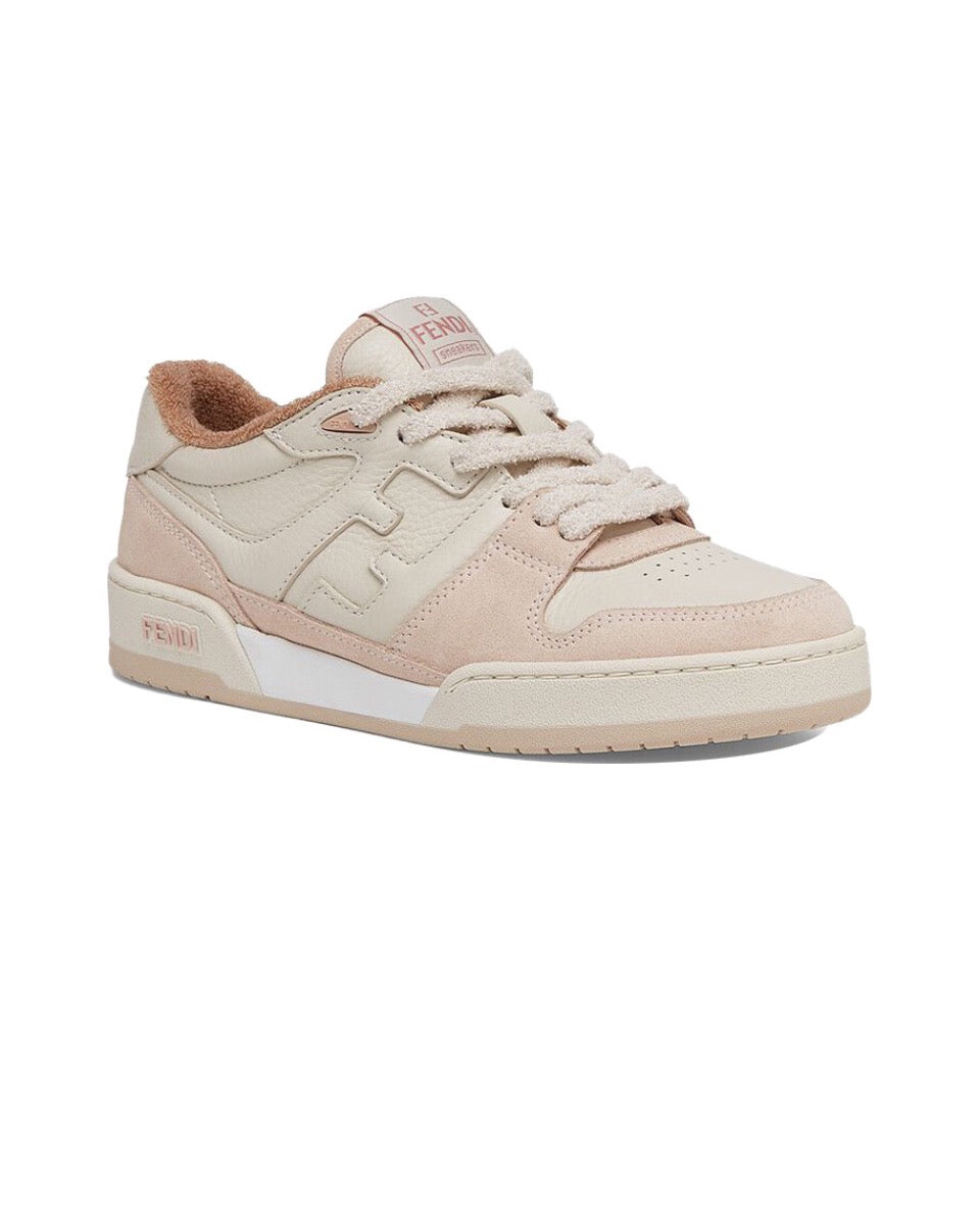 FENDI Match calfskin round toe lace-up platform low top sneakersSize: 36-45