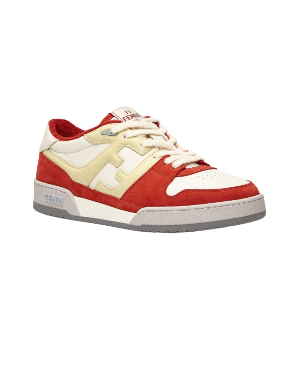 FENDI Match calfskin round toe lace-up platform low top sneakersSize: 36-45