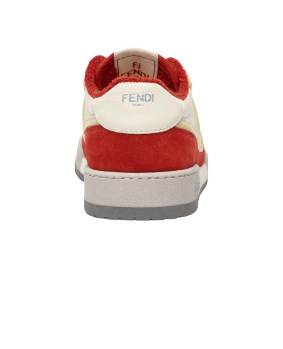 FENDI Match calfskin round toe lace-up platform low top sneakersSize: 36-45