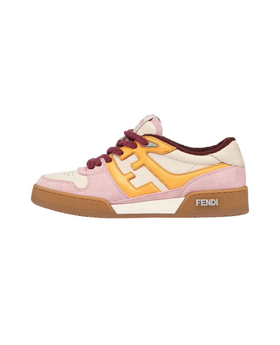 FENDI Match calfskin round toe lace-up platform low top sneakers Size: 36-45