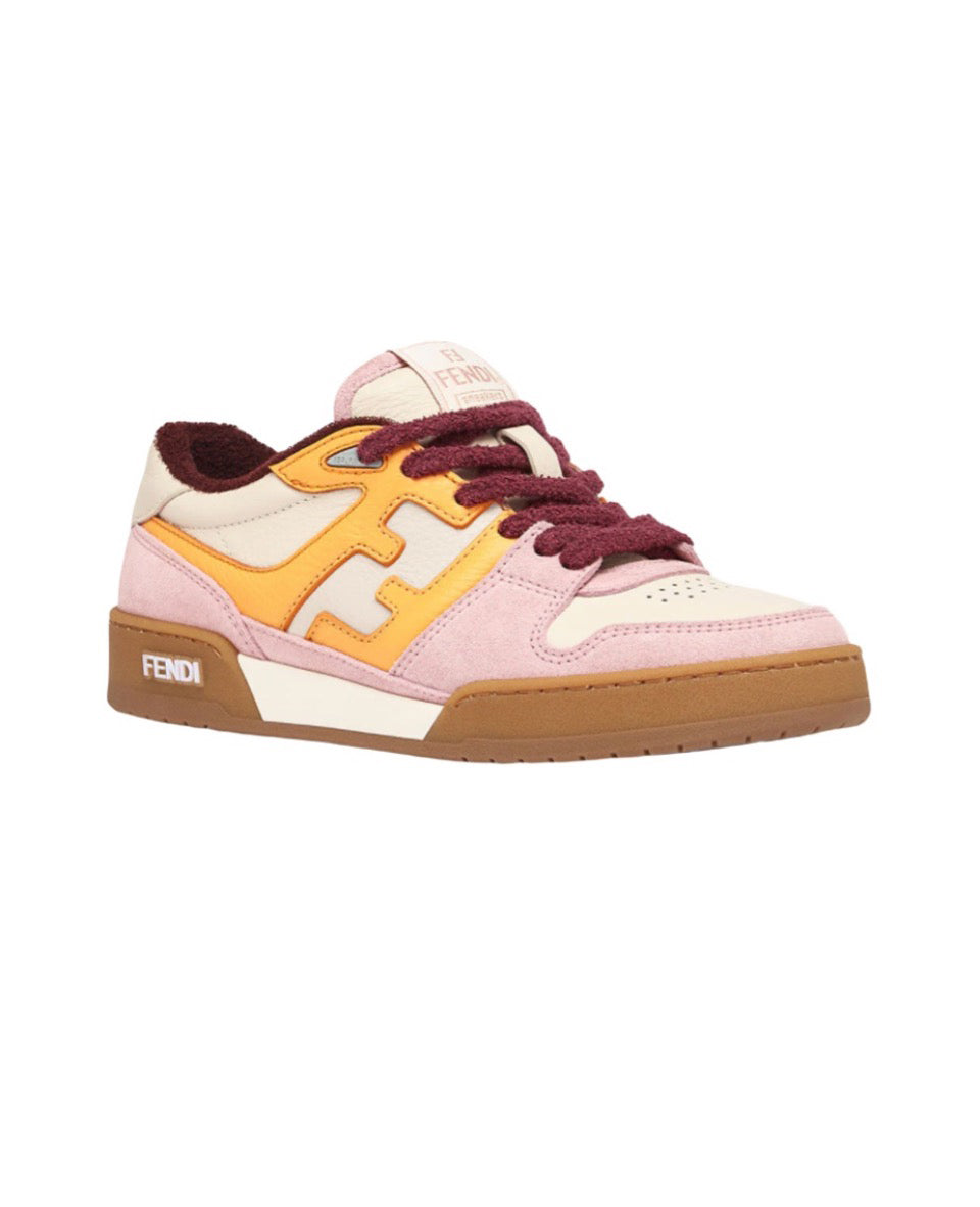 FENDI Match calfskin round toe lace-up platform low top sneakers Size: 36-45