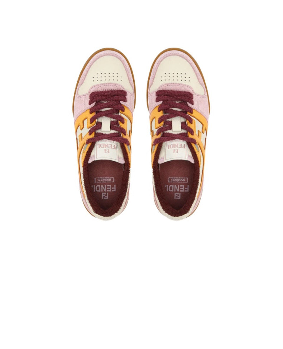 FENDI Match calfskin round toe lace-up platform low top sneakers Size: 36-45