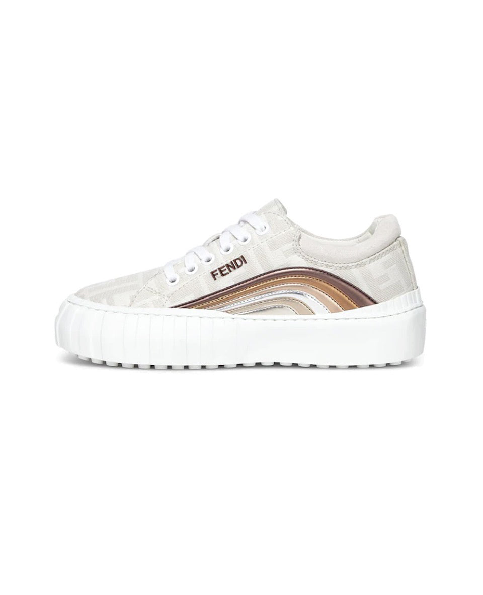 Fendi Force leather printed shock absorption anti-slip wear low top life casual shoes Size: 36-45