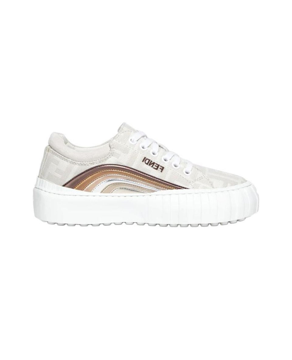 Fendi Force leather printed shock absorption anti-slip wear low top life casual shoes Size: 36-45