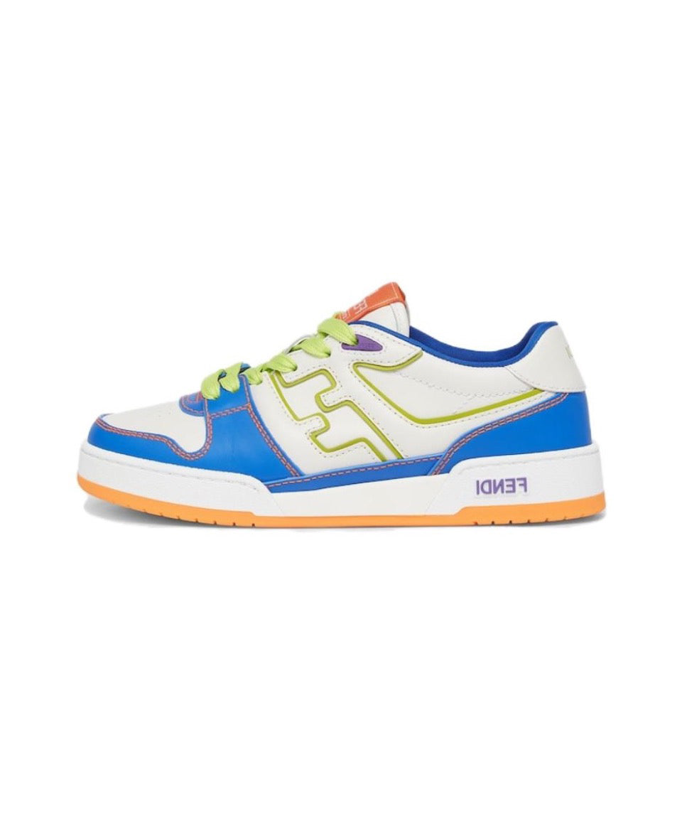 FENDI Match calfskin round toe lace-up platform low top sneakers Size: 36-45