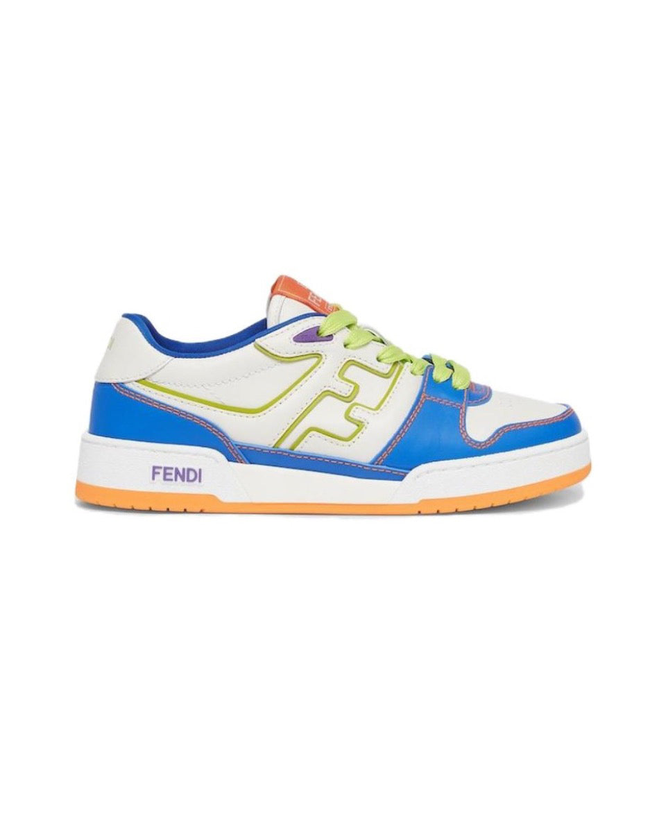 FENDI Match calfskin round toe lace-up platform low top sneakers Size: 36-45