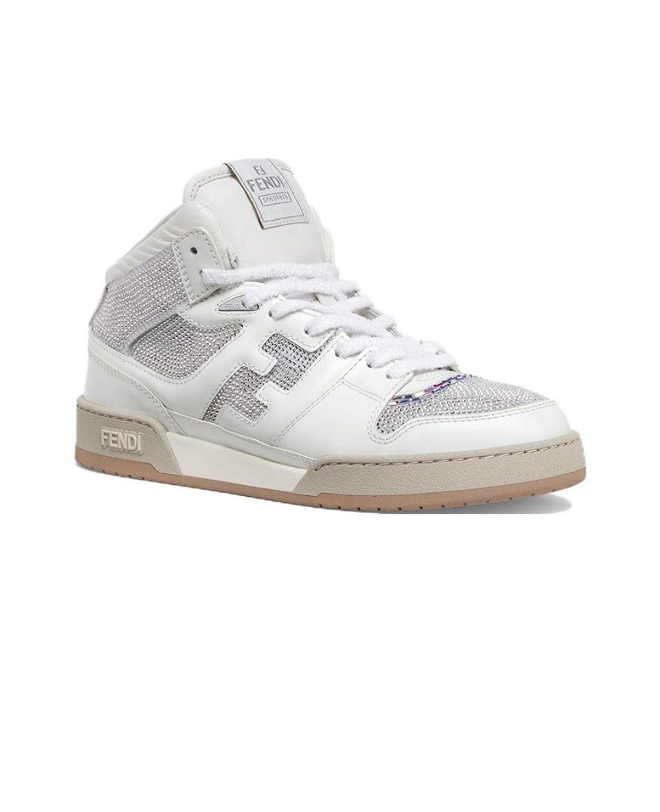 FENDI Match leather mid-top fashion sneakers Size: 36-45
