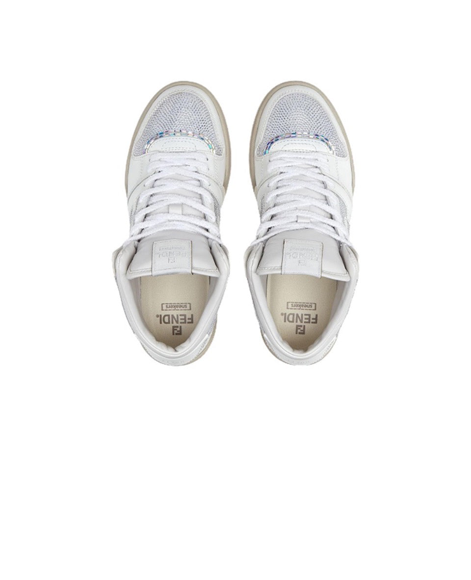 FENDI Match leather mid-top fashion sneakers Size: 36-45