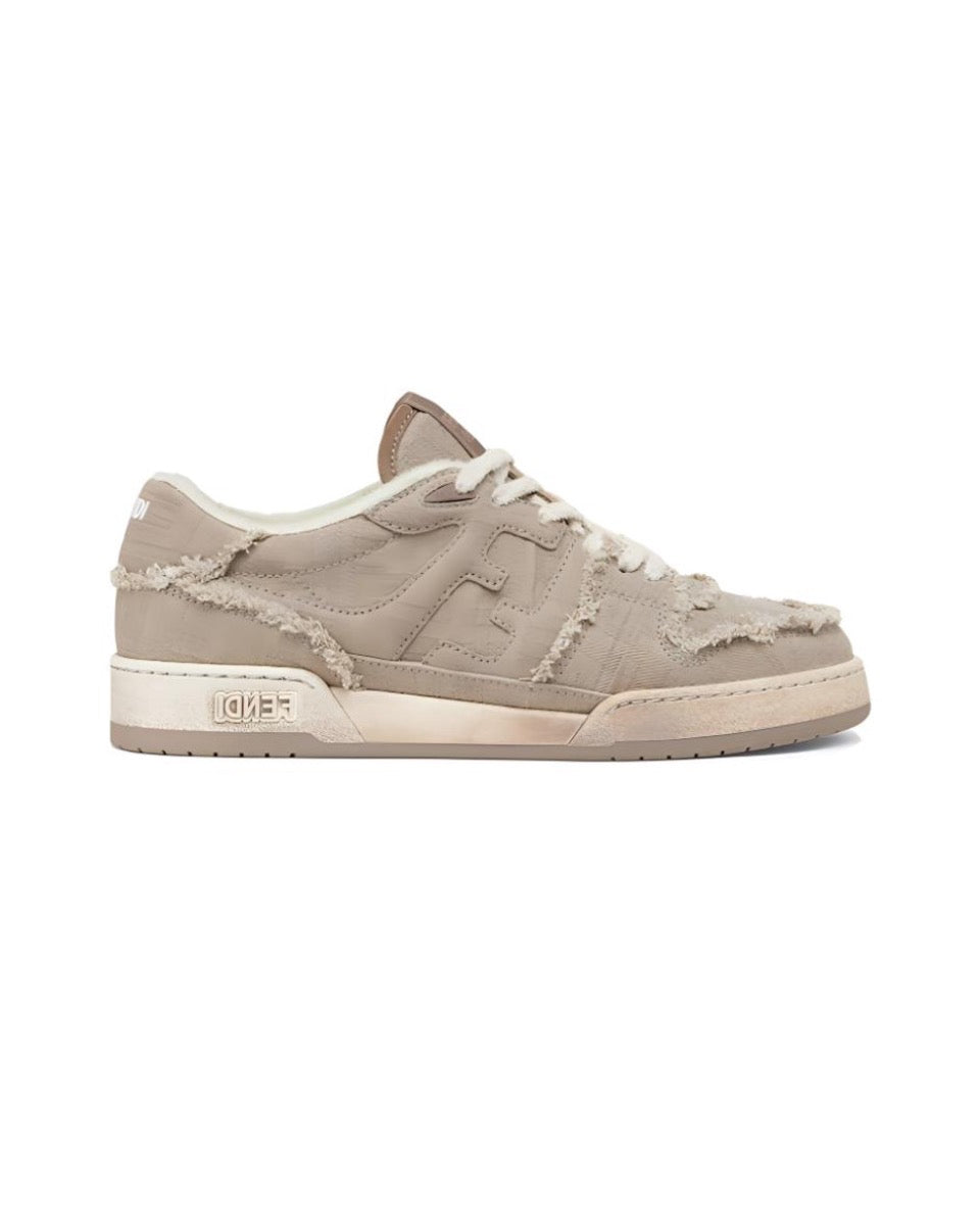 FENDI Match calfskin round toe lace-up platform low top sneakers Size: 36-45