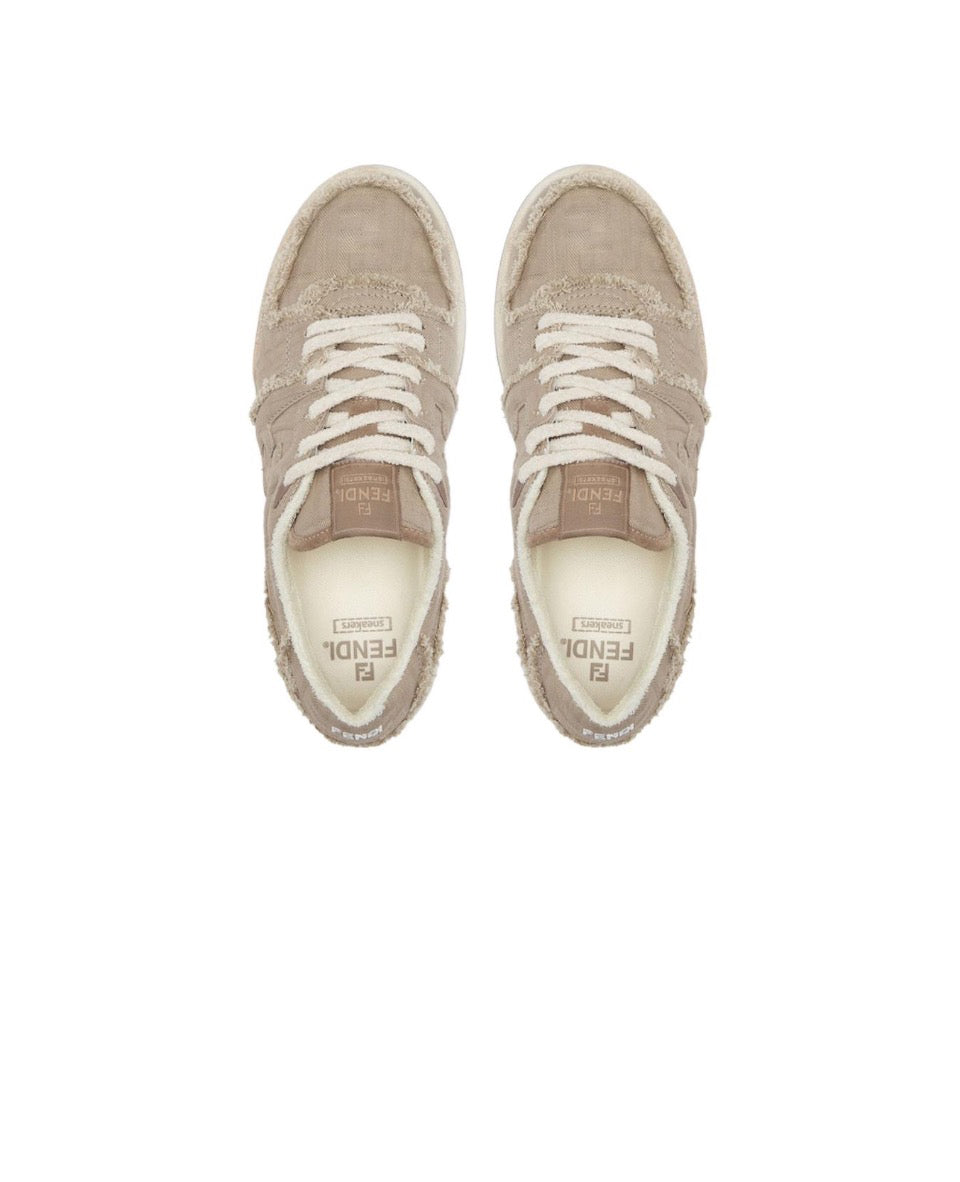 FENDI Match calfskin round toe lace-up platform low top sneakers Size: 36-45