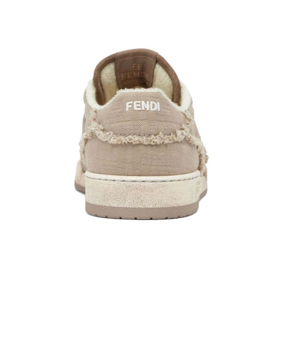 FENDI Match calfskin round toe lace-up platform low top sneakers Size: 36-45