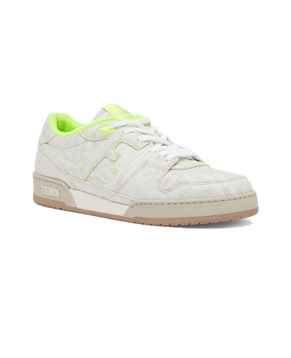 FENDI Match calfskin round toe lace-up platform low top sneakers Size: 36-45
