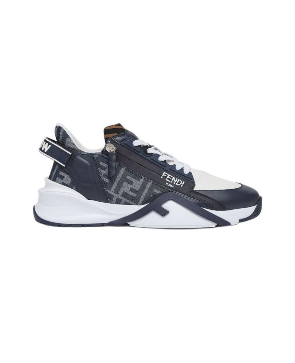 FENDI Flow leather round head lace-up flat heels comfortable all-match low top sneakers Size: 36-45