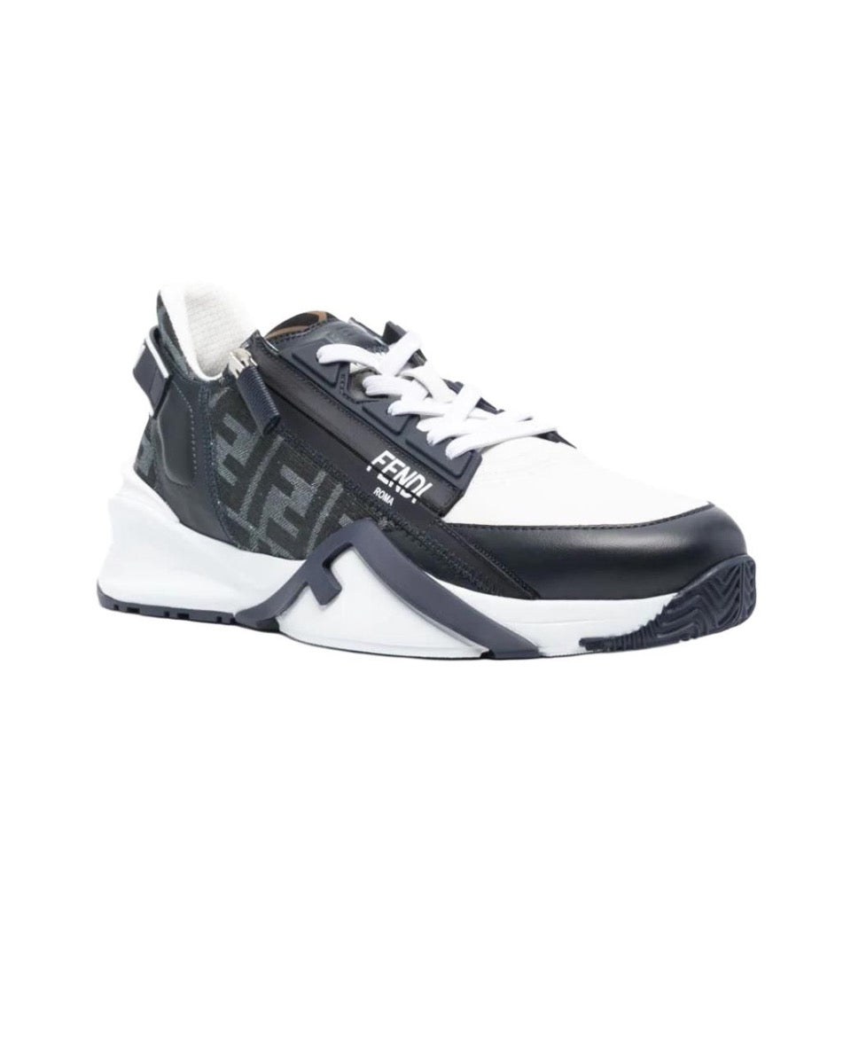 FENDI Flow leather round head lace-up flat heels comfortable all-match low top sneakers Size: 36-45