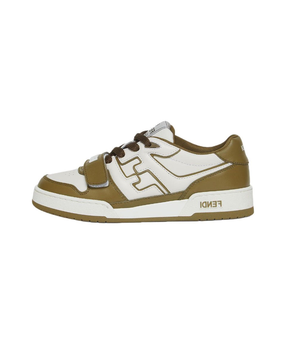 FENDI Match calfskin round toe lace-up platform low top sneakers Size: 36-45