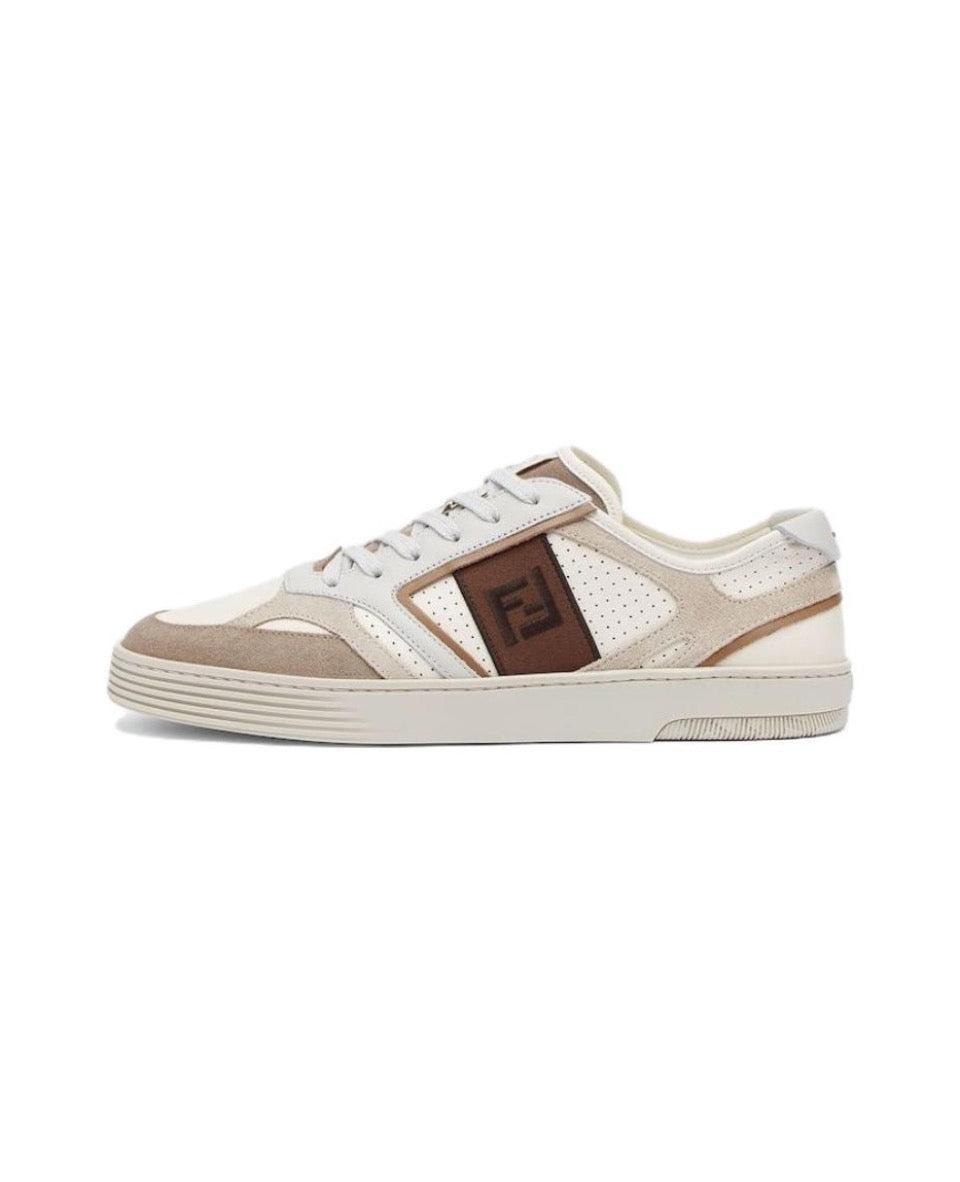 FENDI Match calfskin round toe lace-up platform low top sneakers Size: 36-45