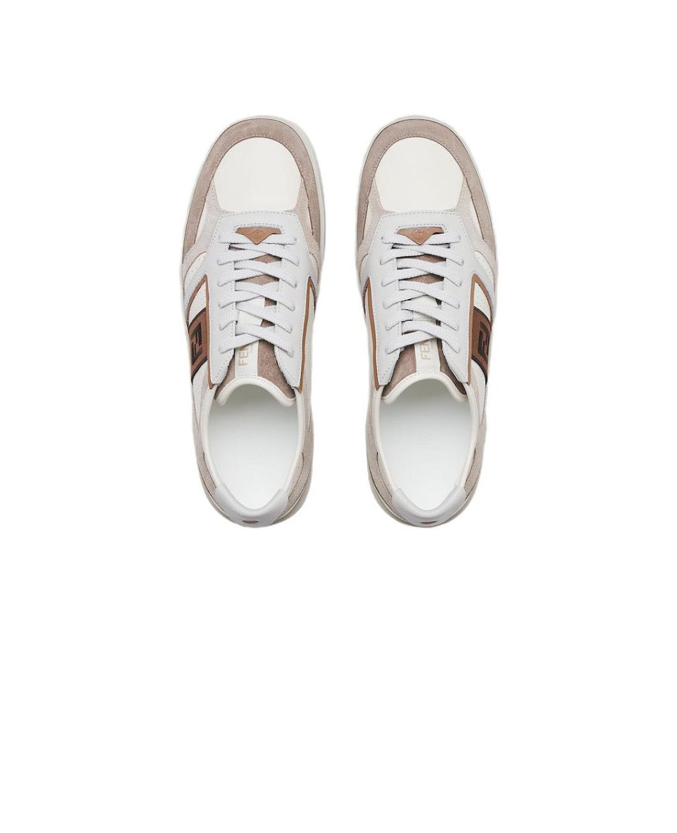 FENDI Match calfskin round toe lace-up platform low top sneakers Size: 36-45