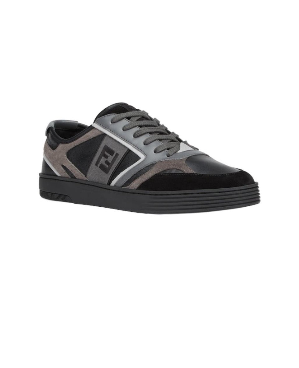 FENDI Match calfskin round toe lace-up platform low top sneakers Size: 36-45