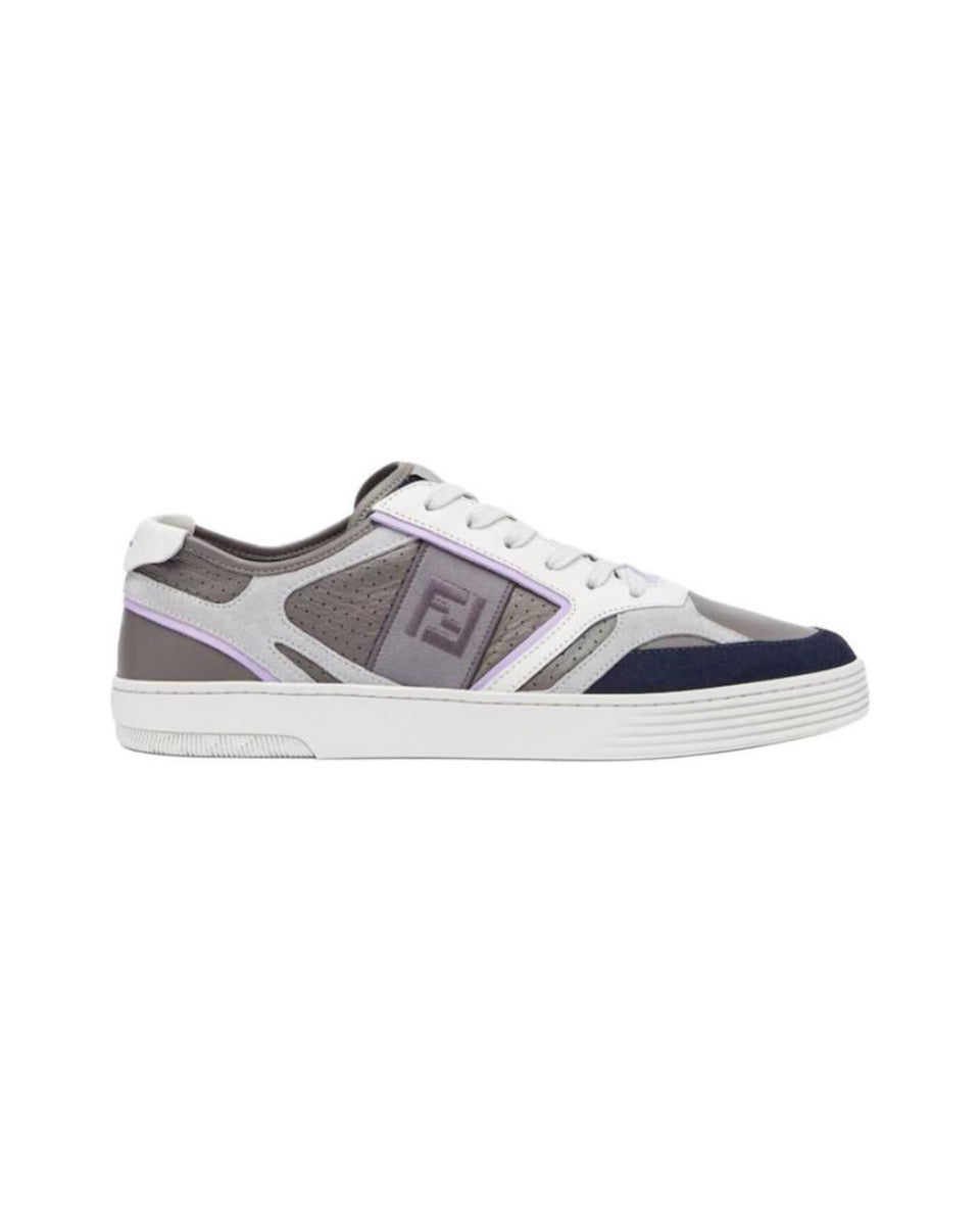 FENDI Match calfskin round toe lace-up platform low top sneakers Size: 36-45