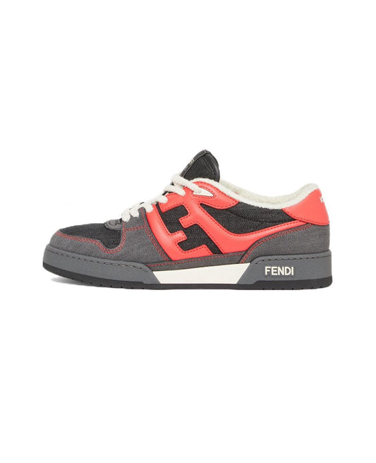 FENDI Match calfskin round toe lace-up platform low top sneakers Size: 36-45