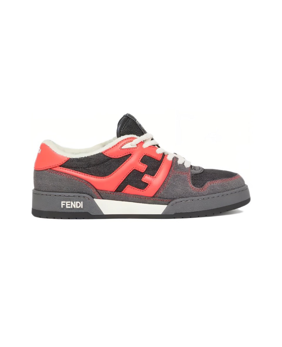 FENDI Match calfskin round toe lace-up platform low top sneakers Size: 36-45