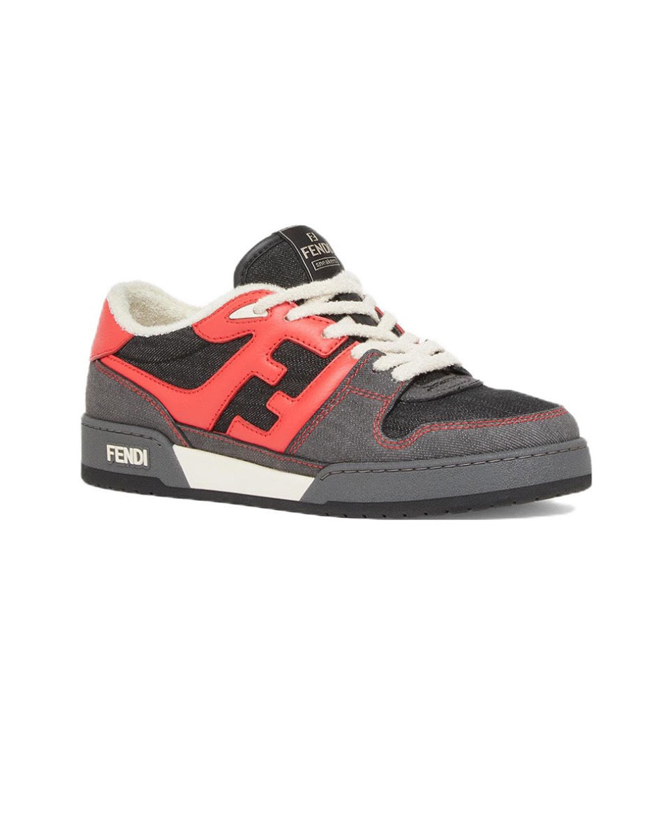 FENDI Match calfskin round toe lace-up platform low top sneakers Size: 36-45