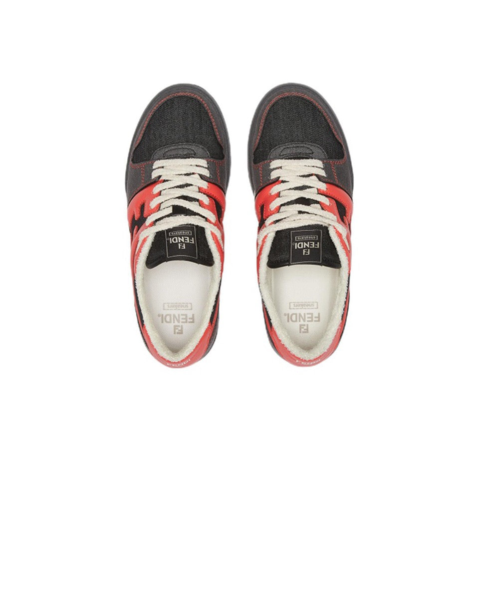 FENDI Match calfskin round toe lace-up platform low top sneakers Size: 36-45