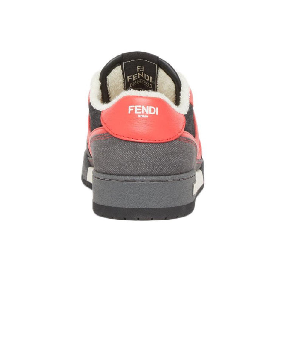 FENDI Match calfskin round toe lace-up platform low top sneakers Size: 36-45