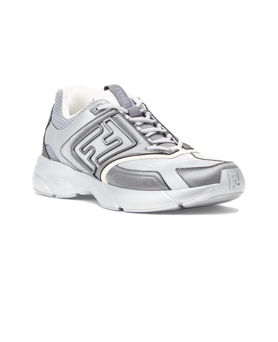 FENDI Faster leather low top lace-up anti-slip wear low top sports casual shoes Size: 36-45