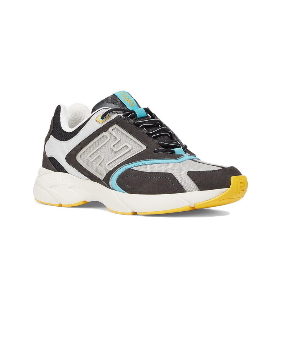 FENDI Faster leather low top lace-up anti-slip wear low top sports casual shoes Size: 36-45