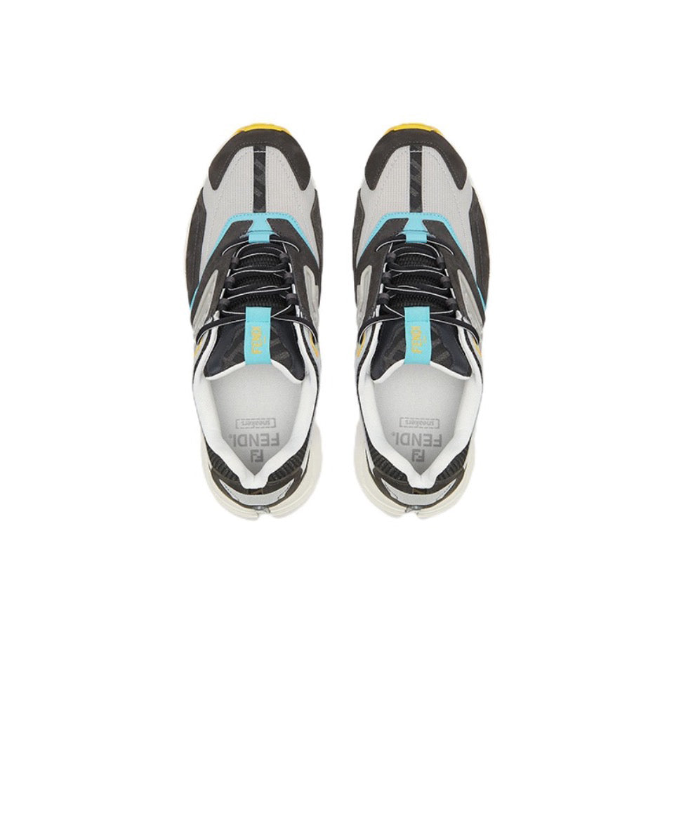FENDI Faster leather low top lace-up anti-slip wear low top sports casual shoes Size: 36-45