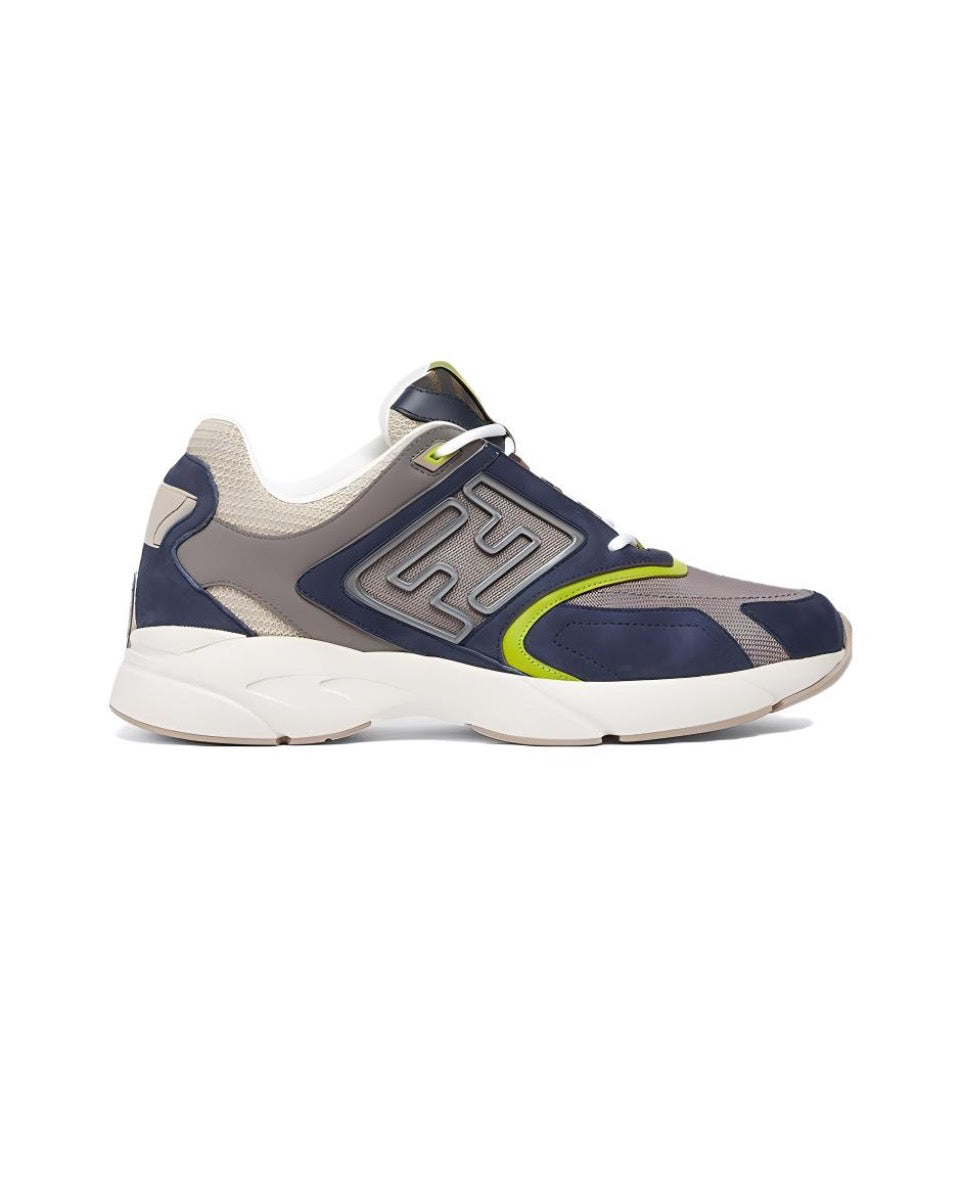 FENDI Faster leather low top lace-up anti-slip wear low top sports casual shoes Size: 36-45