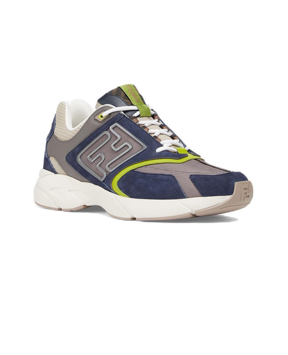 FENDI Faster leather low top lace-up anti-slip wear low top sports casual shoes Size: 36-45