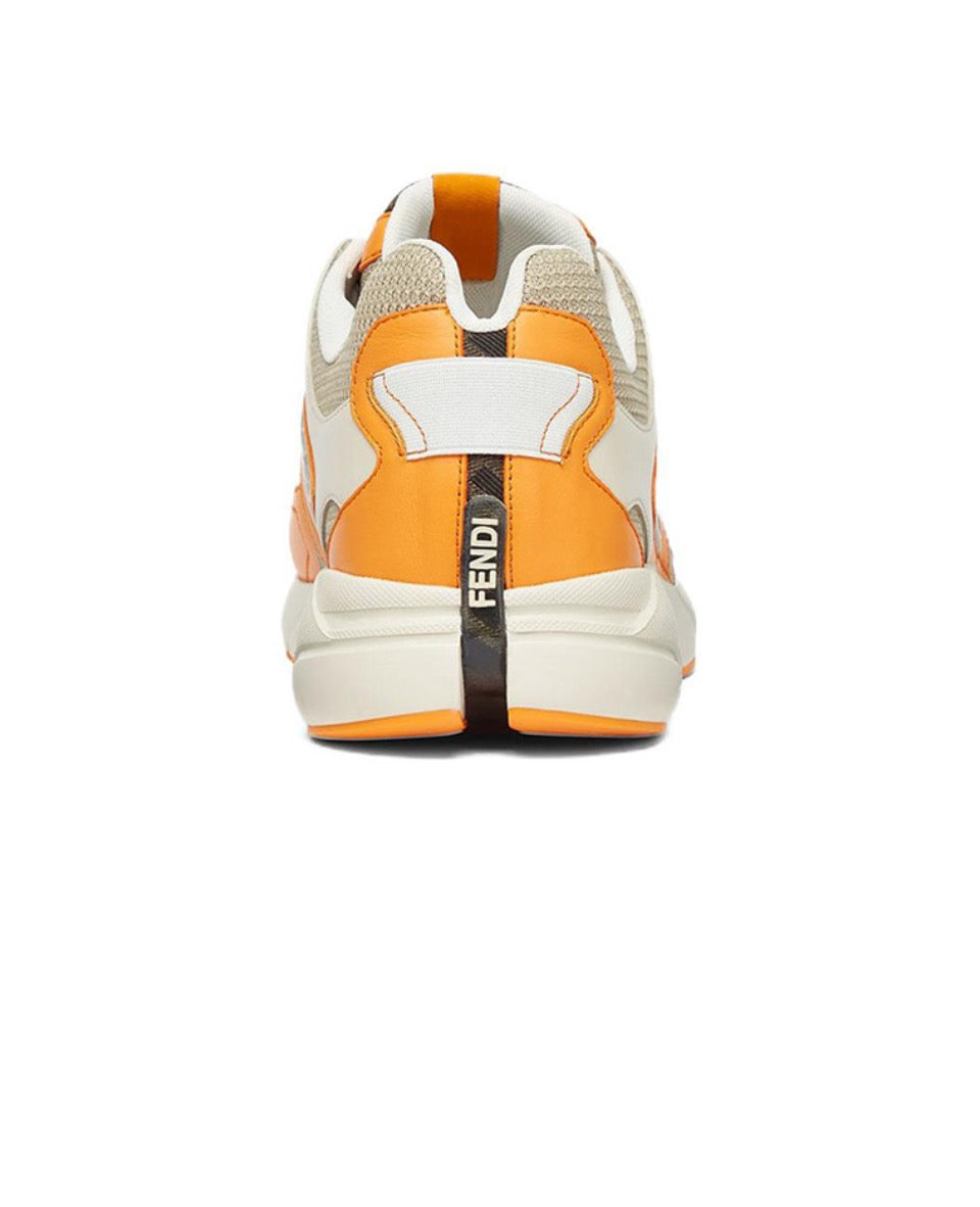 FENDI Faster leather low top lace-up anti-slip wear low top sports casual shoes Size: 36-45
