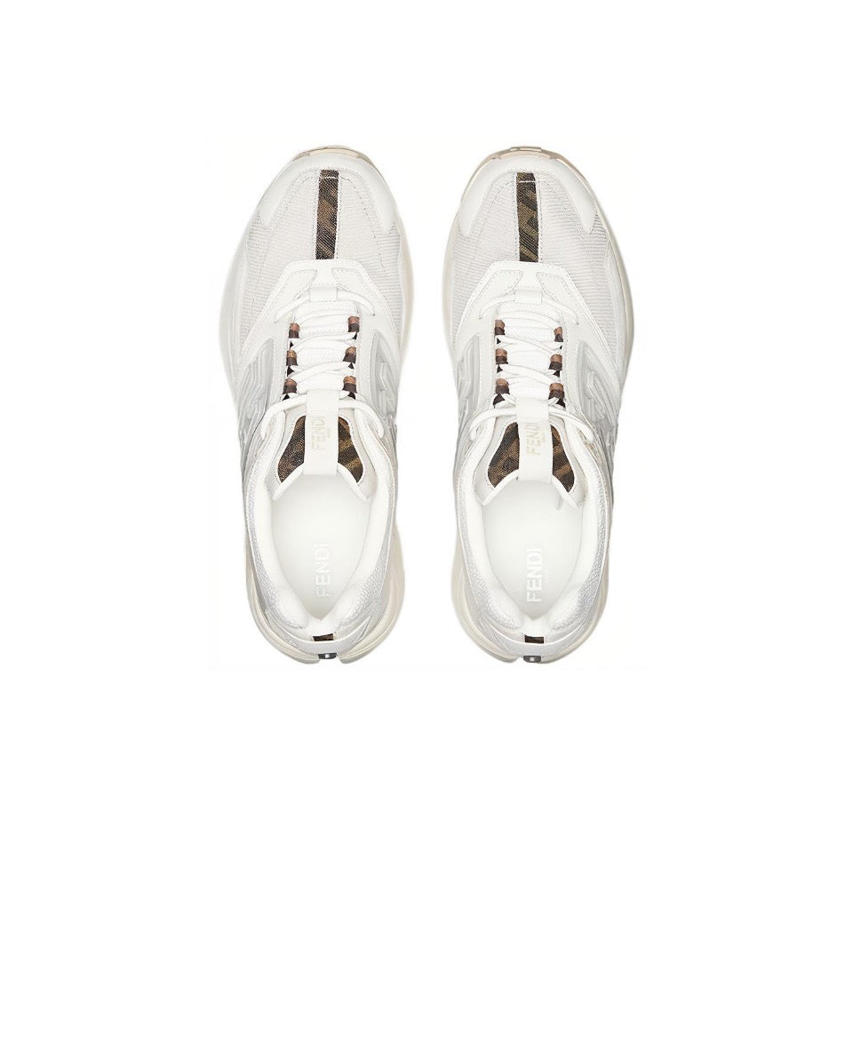 FENDI Faster leather low top lace-up anti-slip wear low top sports casual shoes Size: 36-45