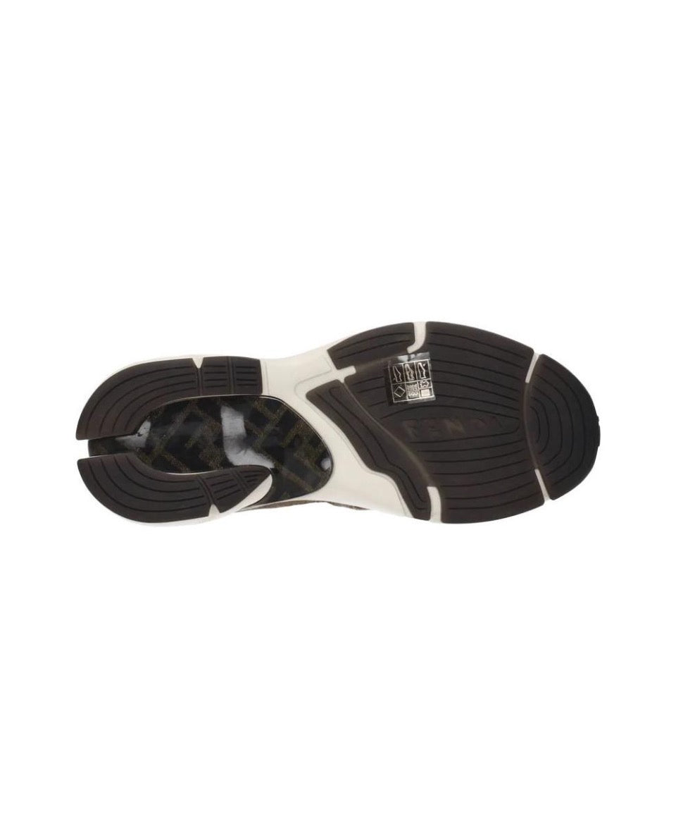 FENDI Faster leather low top lace-up anti-slip wear low top sports casual shoes Size: 36-45