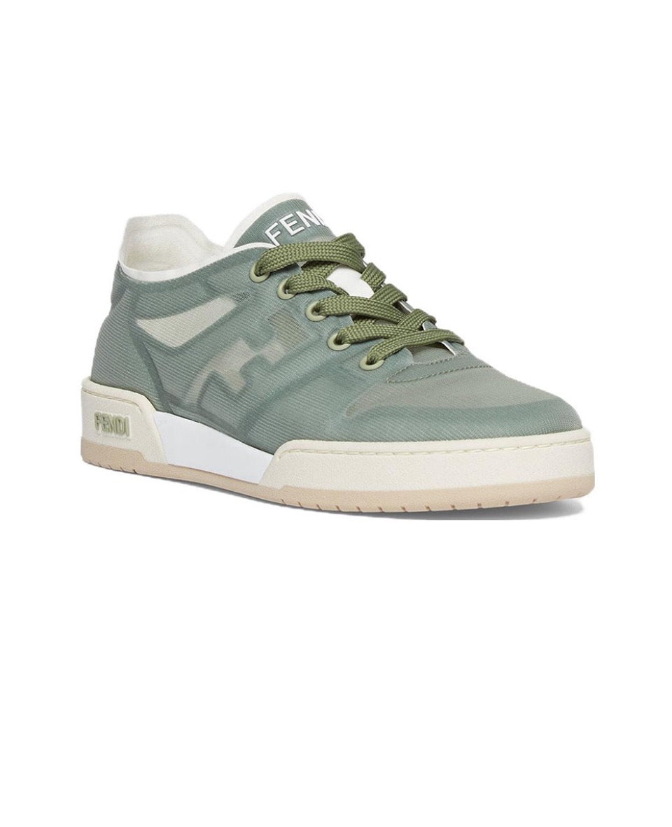 FENDI Match calfskin round toe lace-up platform low top sneakers Size: 36-45