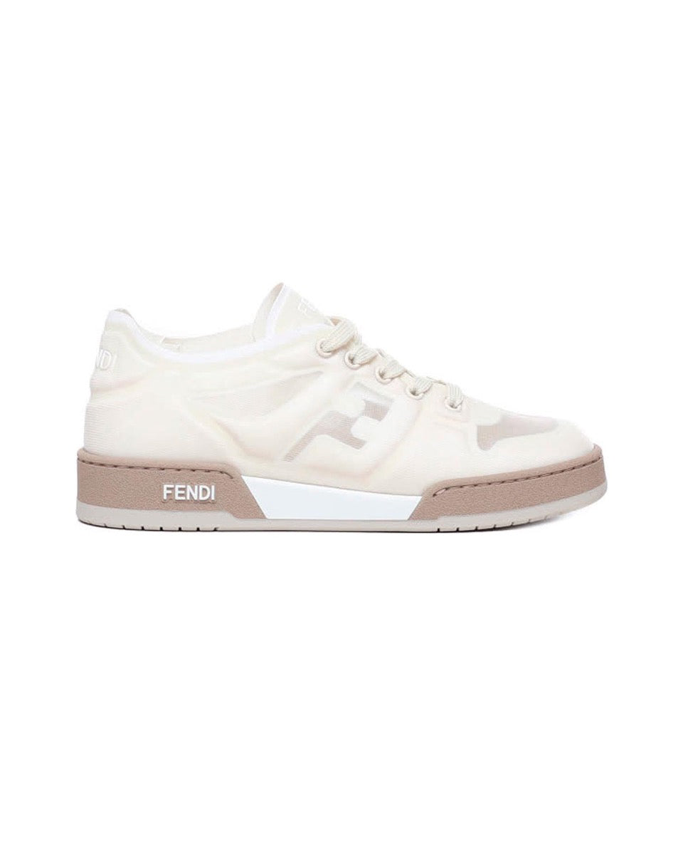 FENDI Match calfskin round toe lace-up platform low top sneakers Size: 36-45
