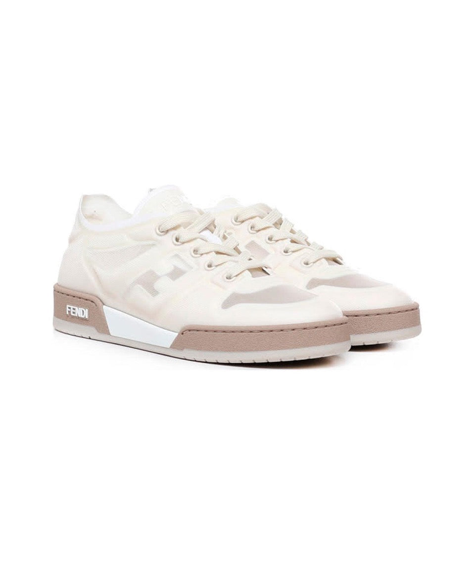 FENDI Match calfskin round toe lace-up platform low top sneakers Size: 36-45
