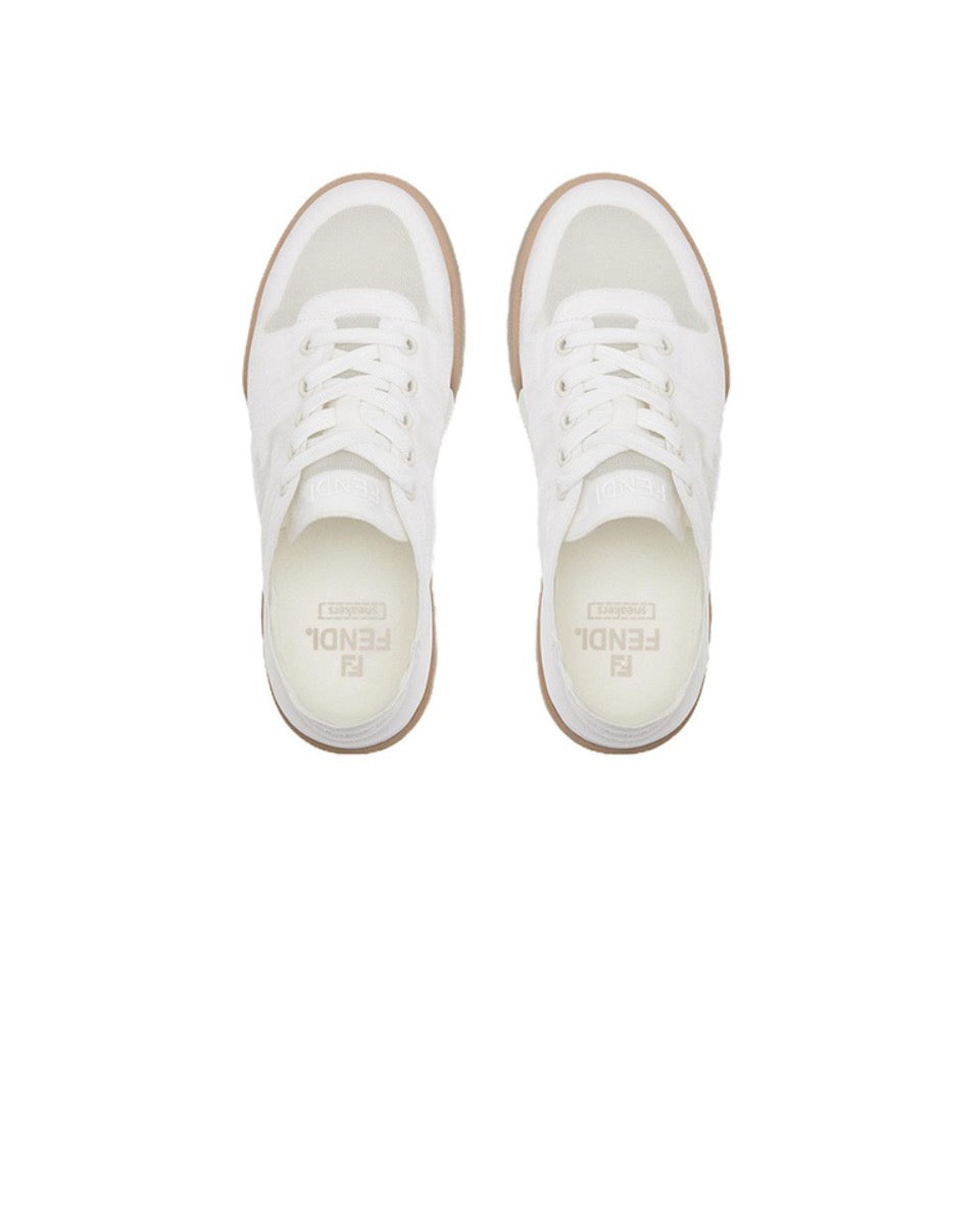 FENDI Match calfskin round toe lace-up platform low top sneakers Size: 36-45